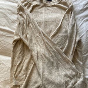 Cream bell bottom sweater